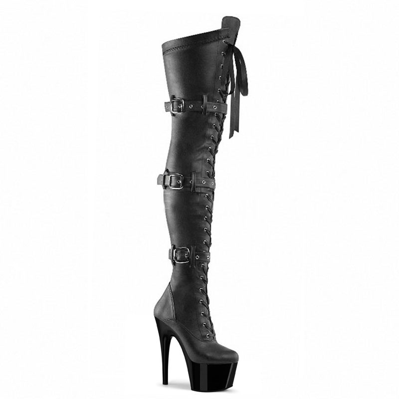 Women Stripper Pole Dance Shoes Pleaser High heels Gothic Boots ...