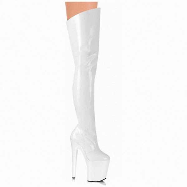 20cm Women Summer Zebra Print Over The Knee Boots Pole Dance Stripper Thigh High Boots A-059