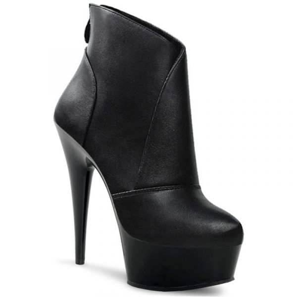 15cm Gothic Black Matte Zipper Woman Exotic Stripper Shoes Pole Dance High Heels Nightclub Platform Ankle Boots Wholesale C-167
