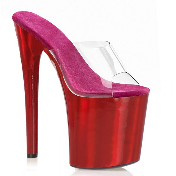 8 Inch Women Stripper Summer Novelty Sandals Platform Gladiator 20cm Transparent Shoes Fashion Peep Toe Slippers E-266