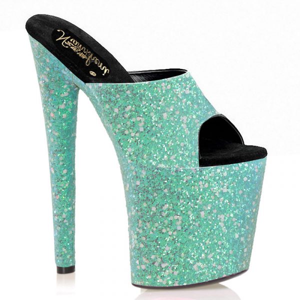 8 Inch Sexy Nightclub Sparkling Glitter Stripper Shoes Platform High heels 20cm Summer Sandals Slippers E-264