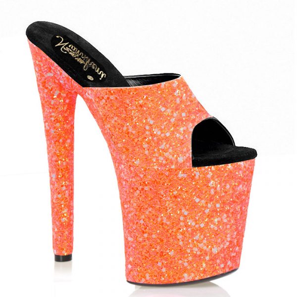 8 Inch Sexy Nightclub Sparkling Glitter Stripper Shoes Platform High heels 20cm Summer Sandals Slippers E-264