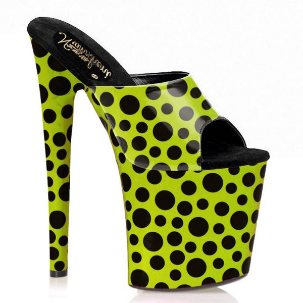 8 Inch Women Gothic Sex Stripper Summer Sandals Platform High heels 20cm Round Dots Shoes Party Dress Slippers E-270