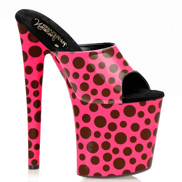 8 Inch Women Gothic Sex Stripper Summer Sandals Platform High heels 20cm Round Dots Shoes Party Dress Slippers E-270