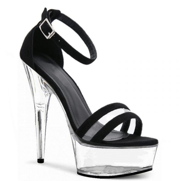 6 Inch Ankle Strap Stripper Sandals Gothic Platform Gladiator 15cm High heels Suede Buckle Exotic Pole Dancing Shoes Q-153