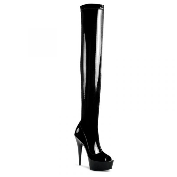 6 Inch Women Summer High Heels Pole Dance Suede Over The Knee Boots Lacing Open Mouth Platform Thigh High Boots Q-158