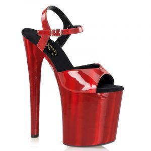 20cm Fashion Pink Stiletto Gothic Motorcycle Pole Dance Sandals Party High heels Exotic Stripper Shoes E-254