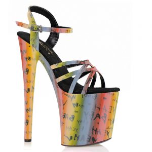 8 inch High Heels Elegant Sandals Big Size Exotic Stripper Open Toe Pole Dance Shoes Wholesale E-280