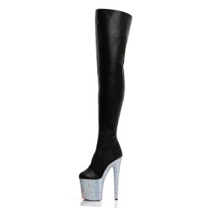 8 inch Rhinestones 20cm Over The Knee Boots  Pole Dance Shoes Matte Boots A-027