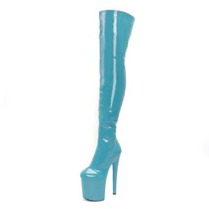 20cm Women Gothic Over Color The Knee Boots 8 Inch Pole Dance Stripper A-111